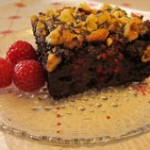 dark choco raspberry oatmeal cake